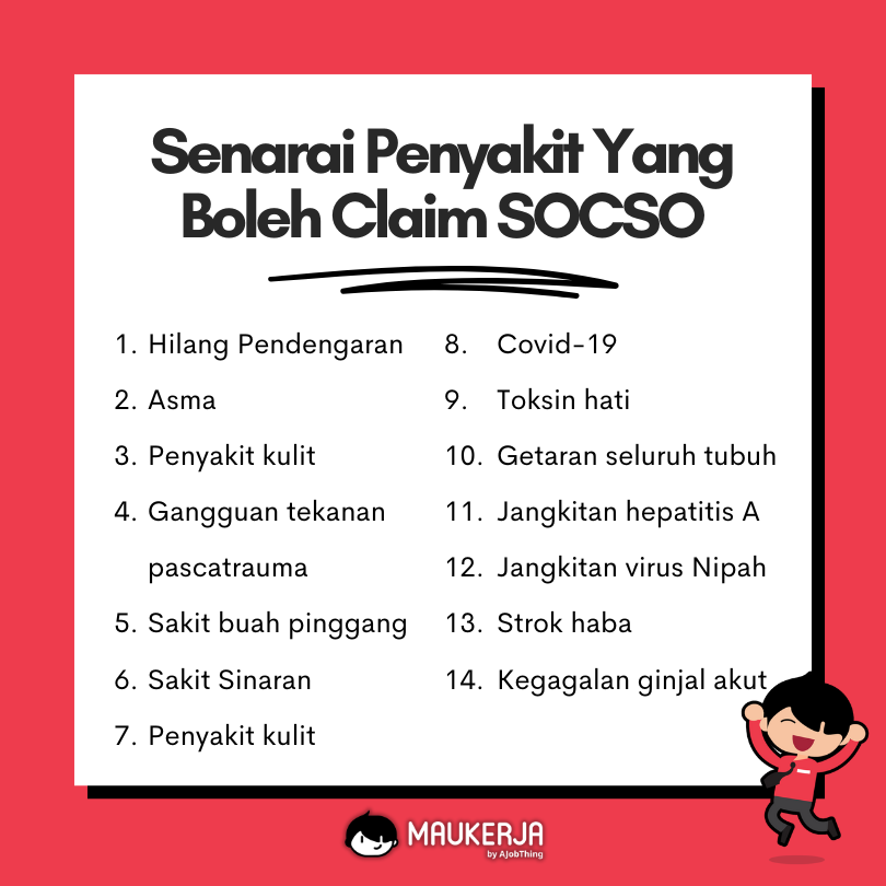 Senarai Penyakit Yang Boleh Claim SOCSO